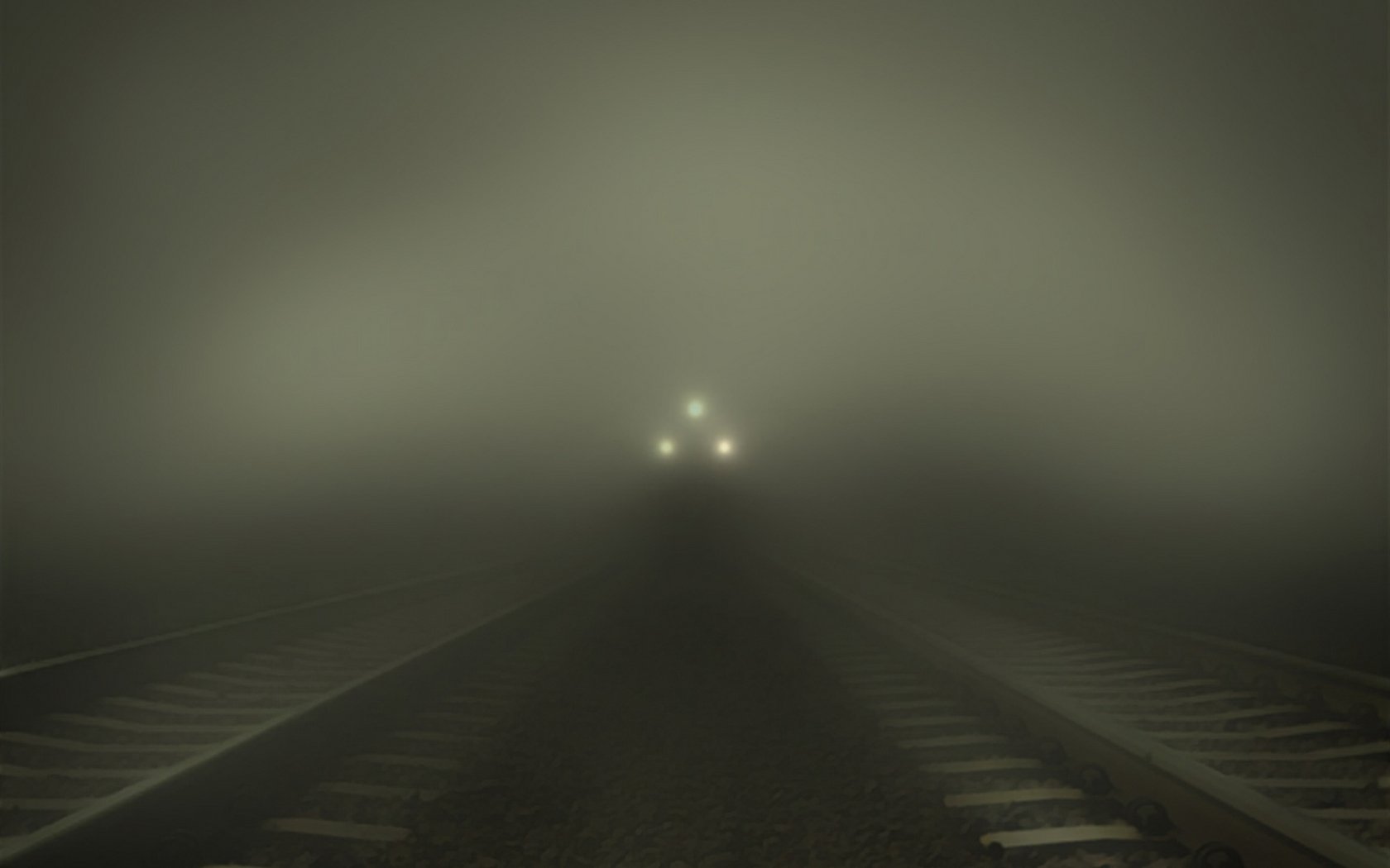 situationen zug licht schienen eisenbahn nebel dunst abend nacht reise reise steine dunkelheit lichter lichter laternen felsen