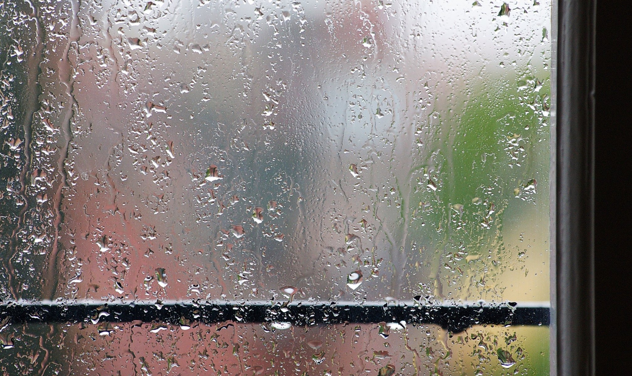 regen fenster handlauf