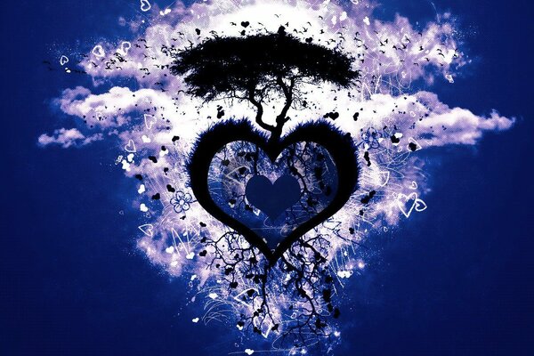 The tree of love grows in the heart