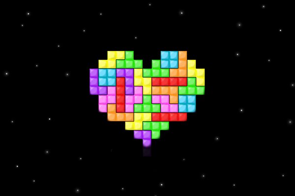 Heart in Tetris format