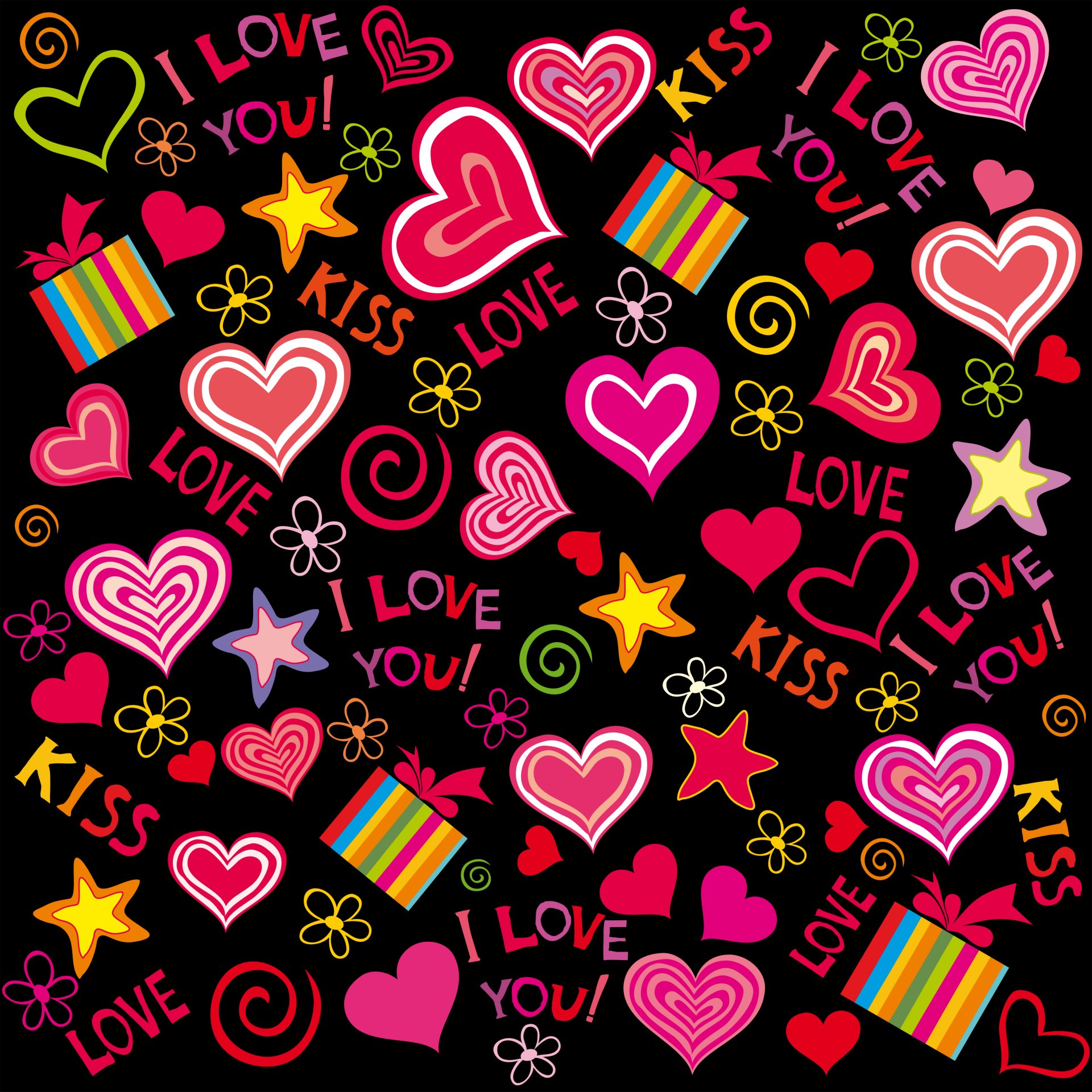 love hearts vector romantic valentine background heart