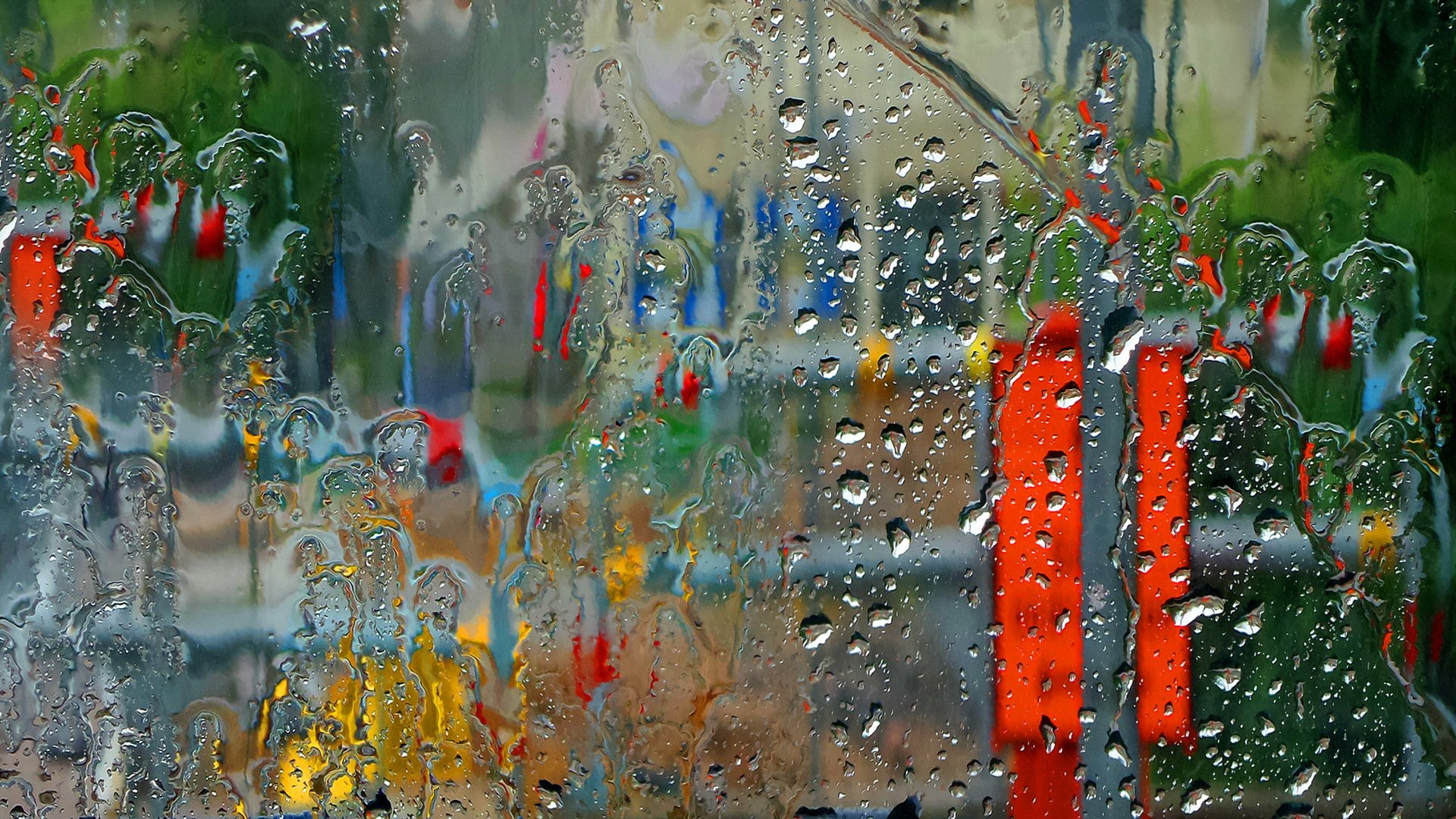 glass rain background