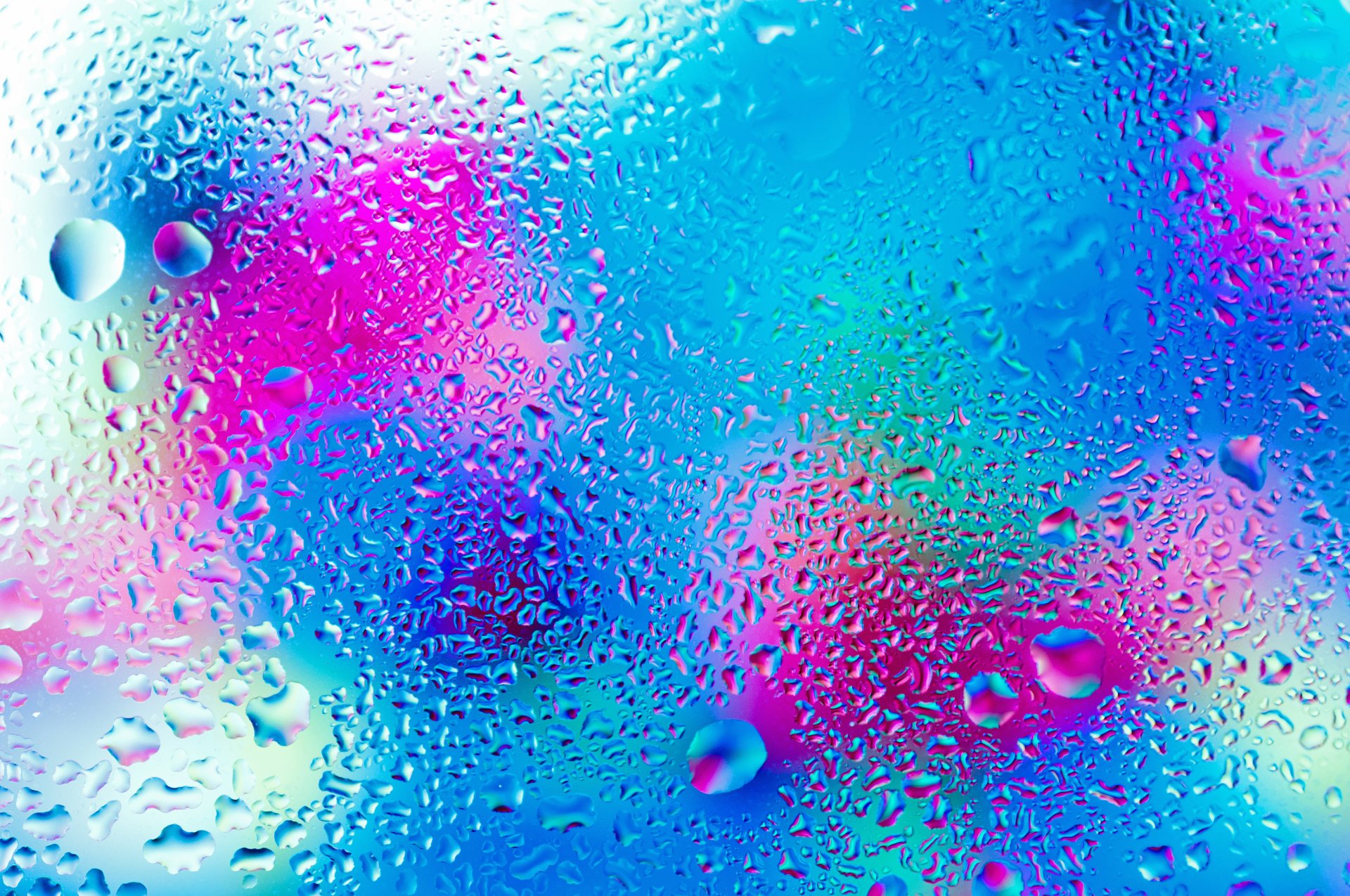 water drops colorful rainbow rain gla