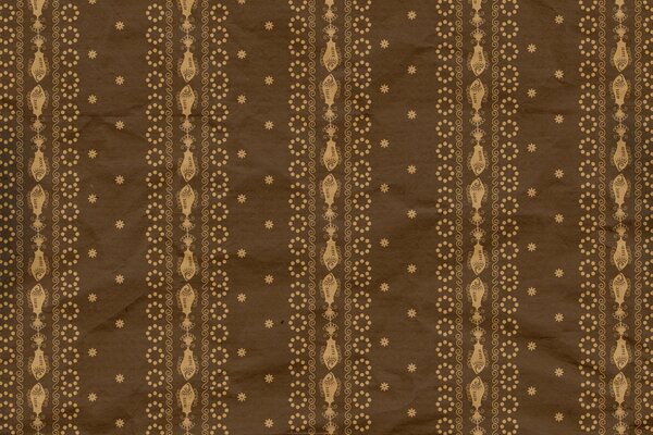 Paper wallpaper with brown patterns