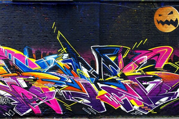 El arte del graffiti en colores brillantes