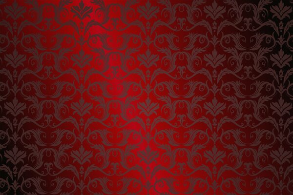 Pale pattern on a bright red background