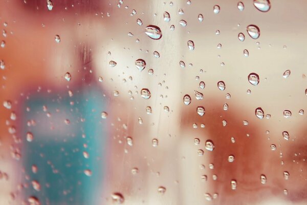 Raindrops on the glass