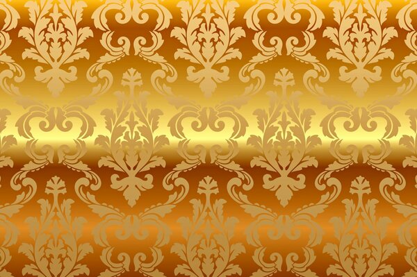 Gold pattern on fabric
