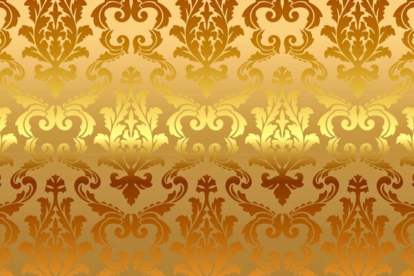 Vector gold background with classic pattern