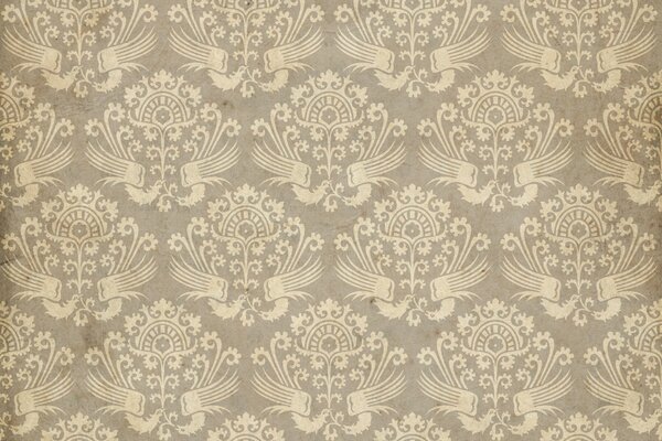 Paper wallpaper with ornamental patterns