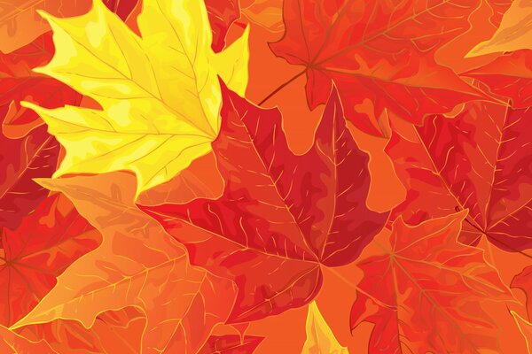 Fondo de hojas de arce de otoño