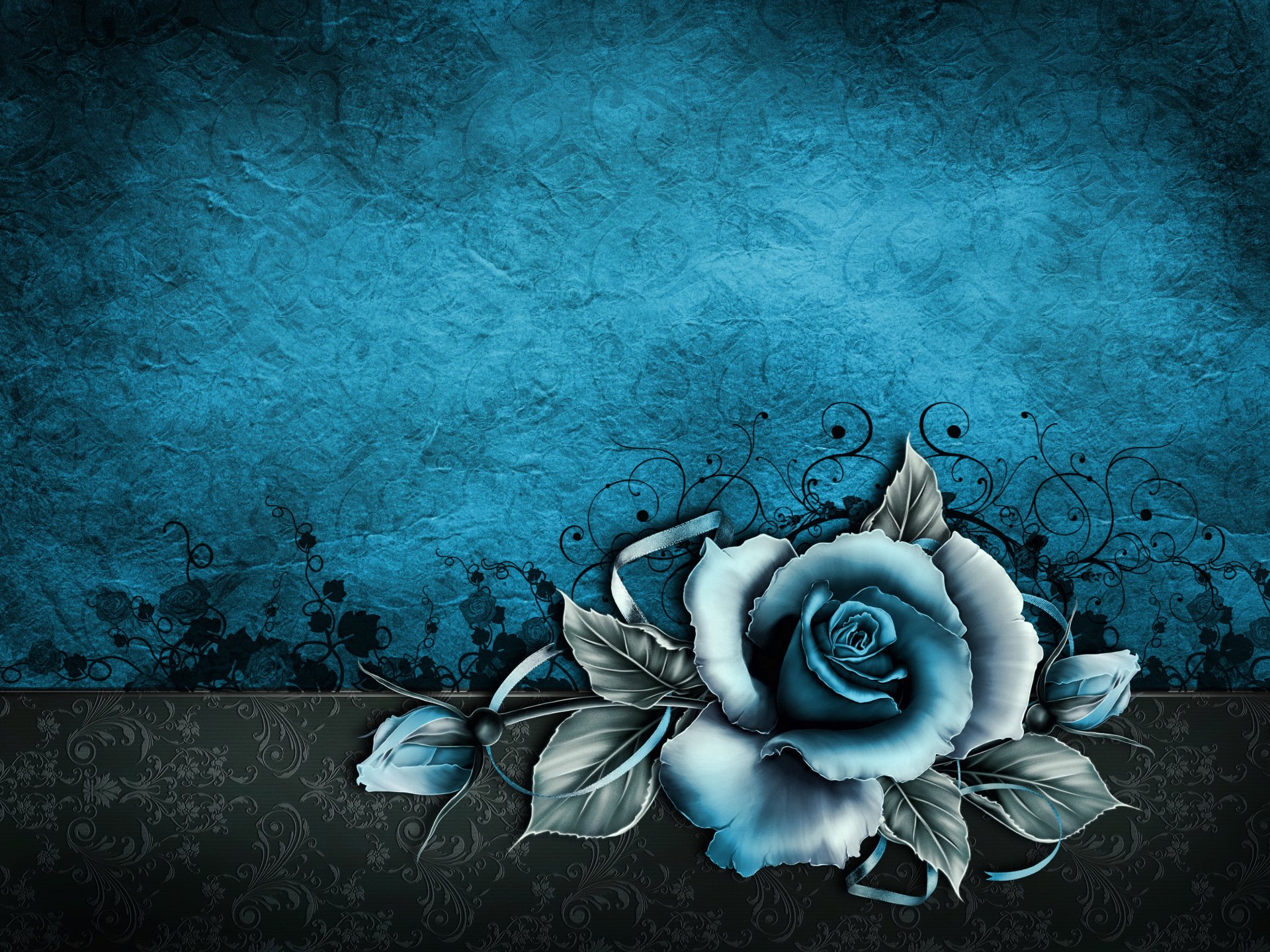 vintage grunge grown up paper wallpaper blue floral texture vintage background texture rose