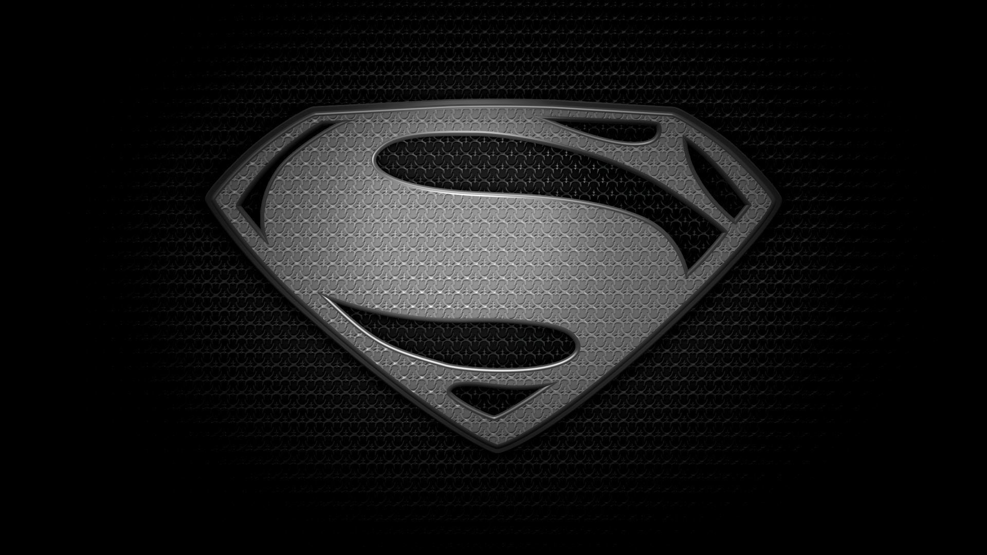 homme d acier logo s superman noir