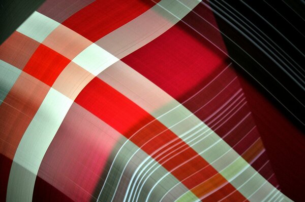 Abstract line pattern with red and white color