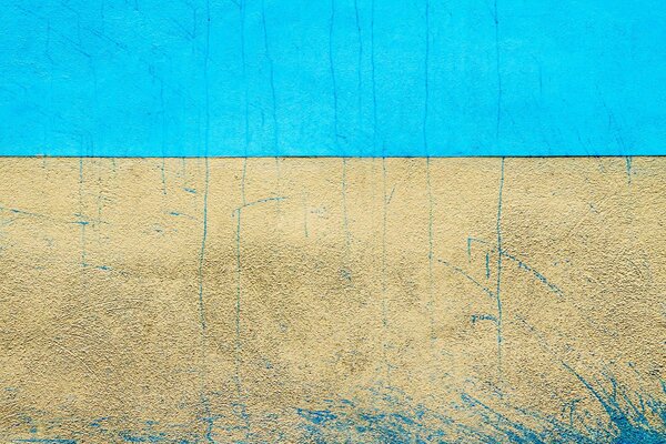 Yellow-blue wall texture horizontal