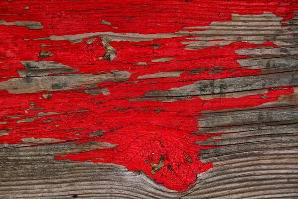 Textura de madera con pintura roja