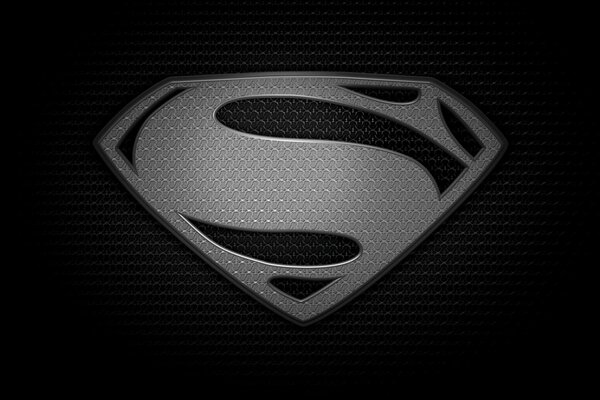 Logotipo de Superman, hombre Negro de acero