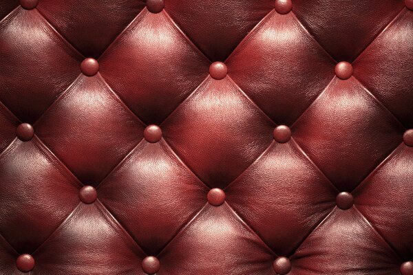 Red leather fashionable upholstery