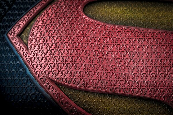 Strukturierter Hintergrund mit Superman-Emblem