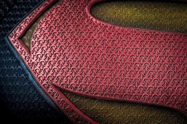 Fond de texture avec l emblème de Superman