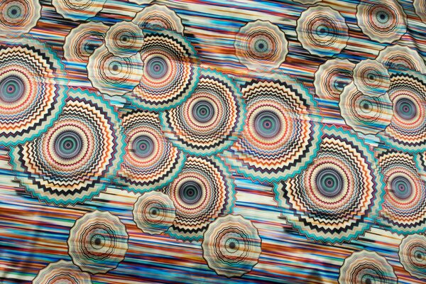 Fabric pattern with circles