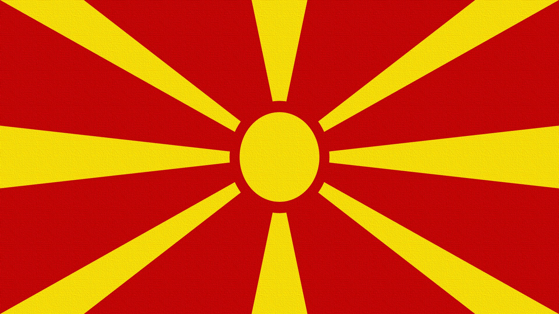 flagge mazedonien sonne strahlen