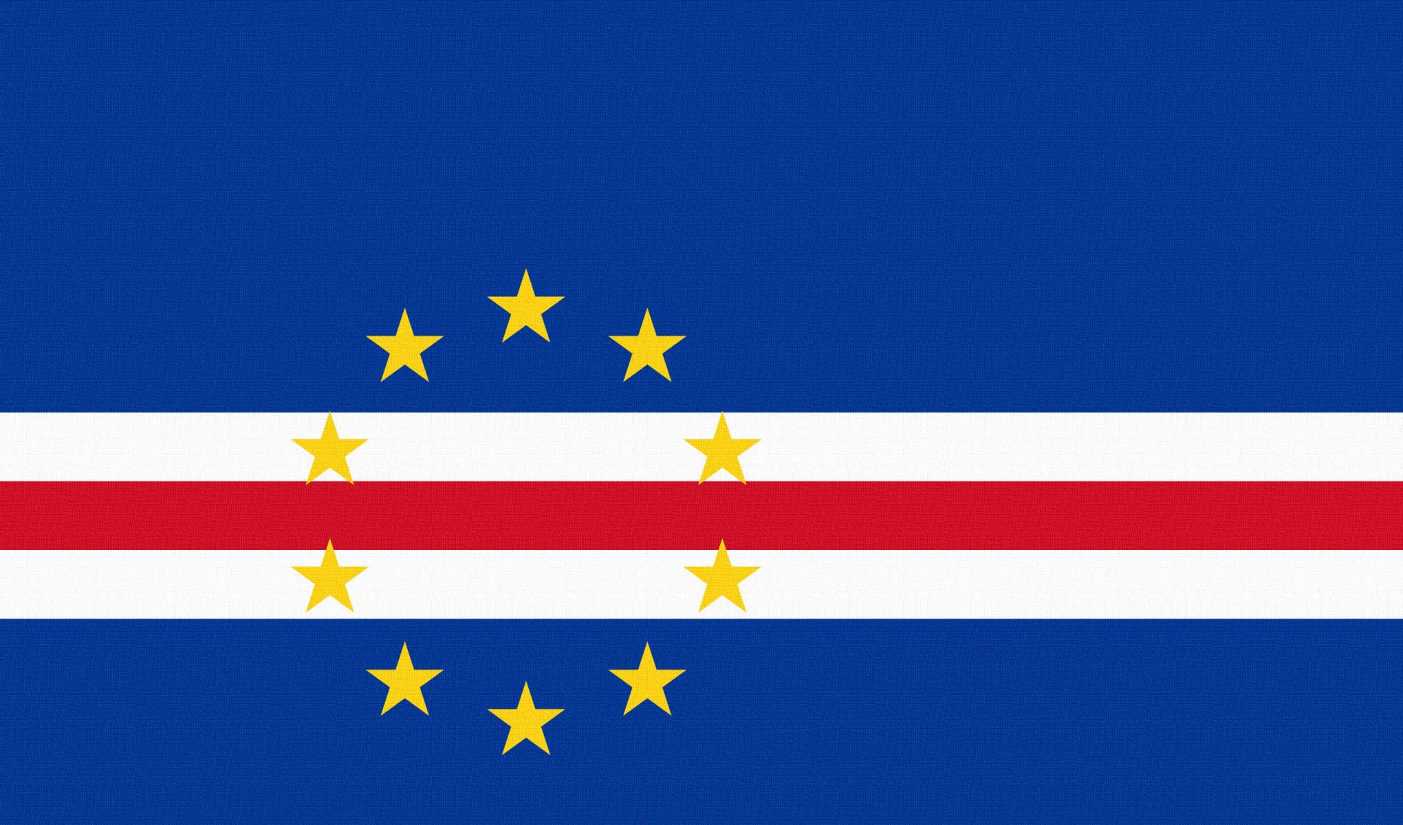 bandera cabo verde horizontal estrellas