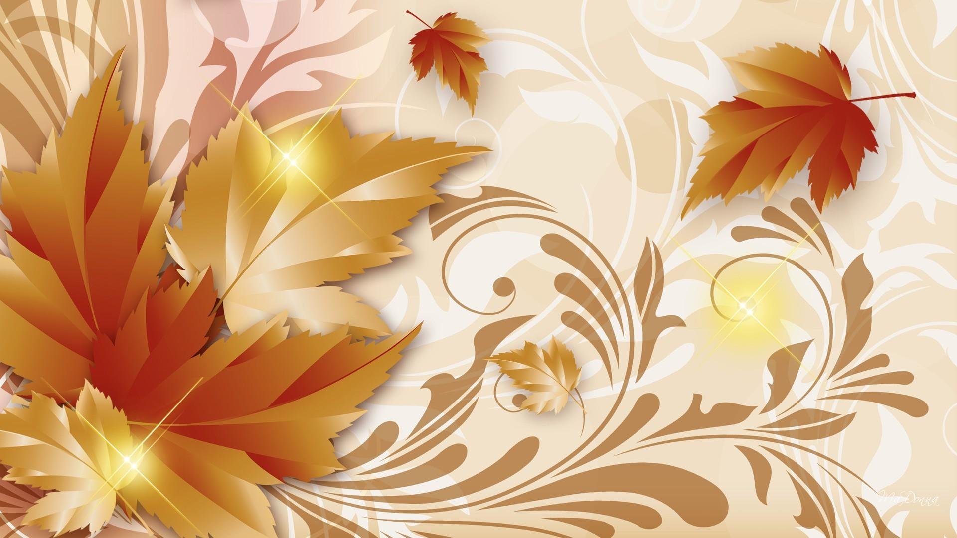 background art leaves autumn golden autumn