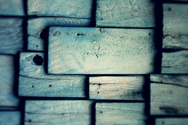 Pezzi di legno in blu