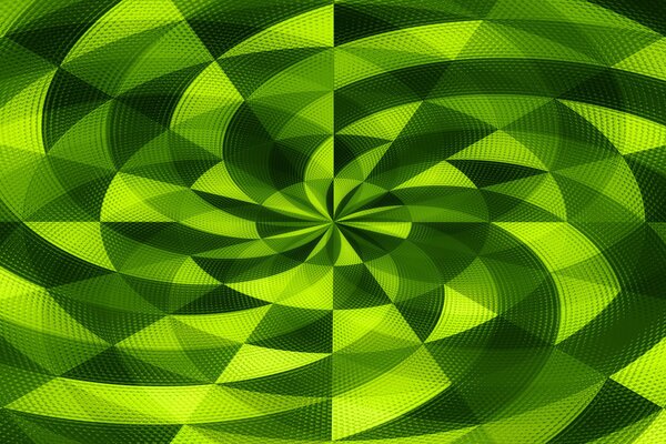 Green circular abstaction creating an illusion