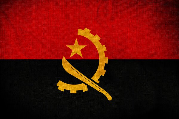 Bandiera nera e rossa dell Angola