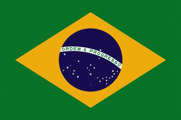 Brasilianische Flagge in Photoshop in verschiedenen Farben hergestellt