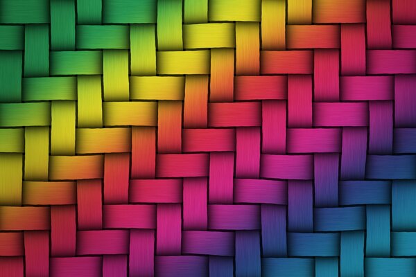 Grafica con trecce in tutti i colori dell arcobaleno