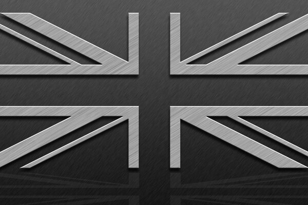 The flag of Great Britain in metalic style