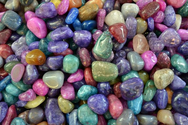 Colorful pebbles, the beauty of the seas