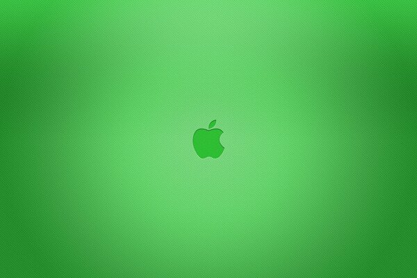 Emblema de apple sobre fondo verde