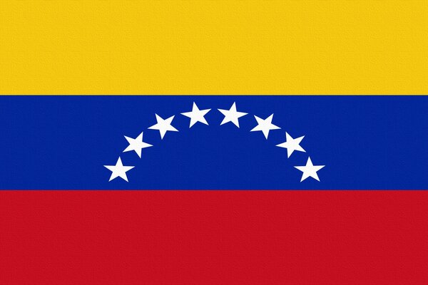 Bandiera venezuelana su sfondo bianco