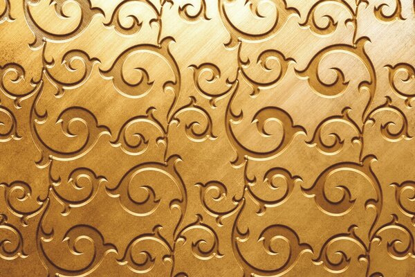 Ornate pattern on a golden background