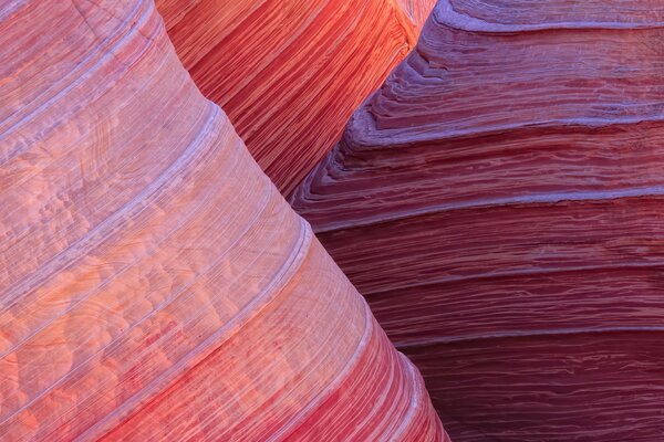 Layered mountainside in color