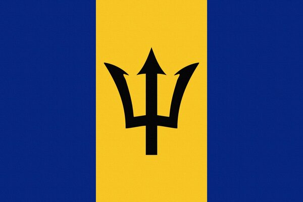 Флаг барбадоса фотошоп с гербом