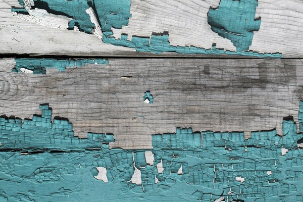 Wooden surface with cracked paint