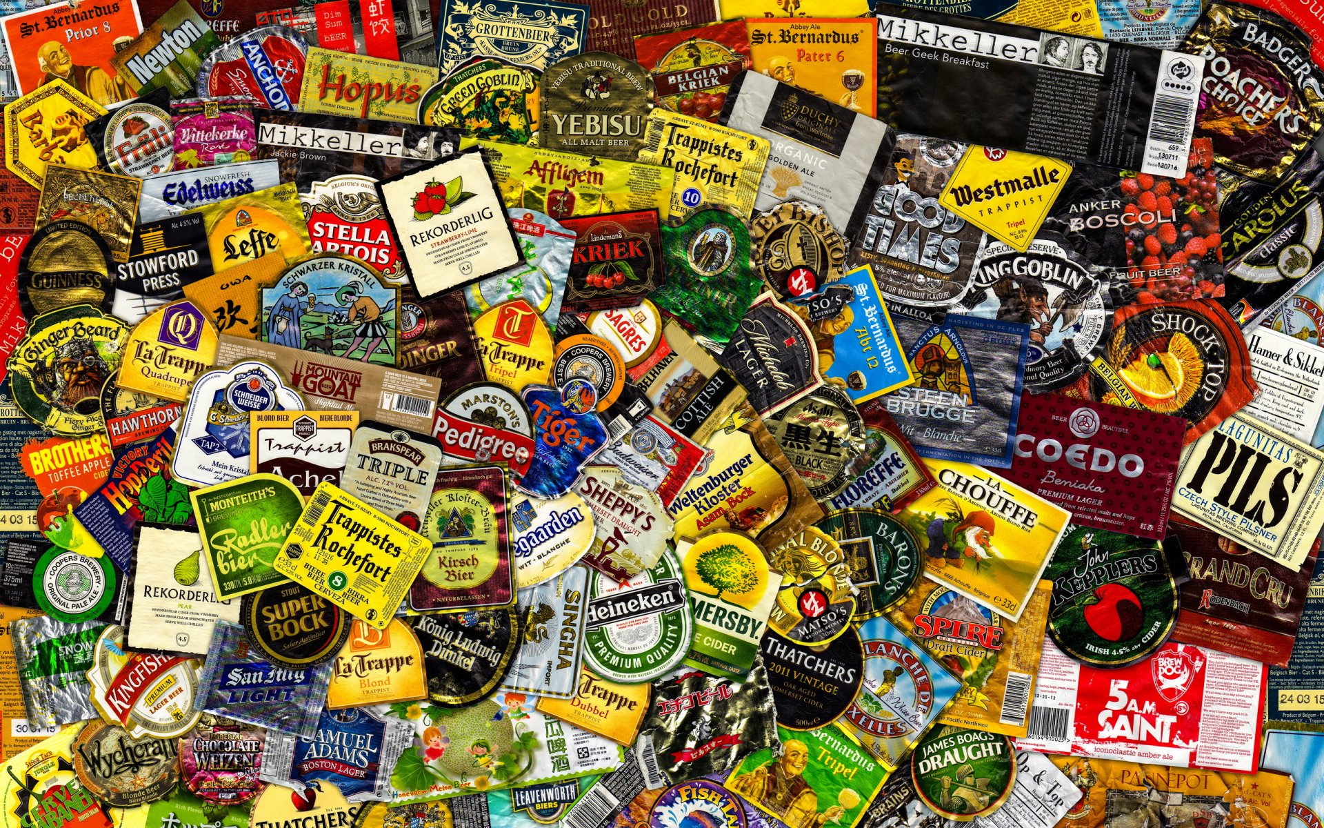 beer labels texture background