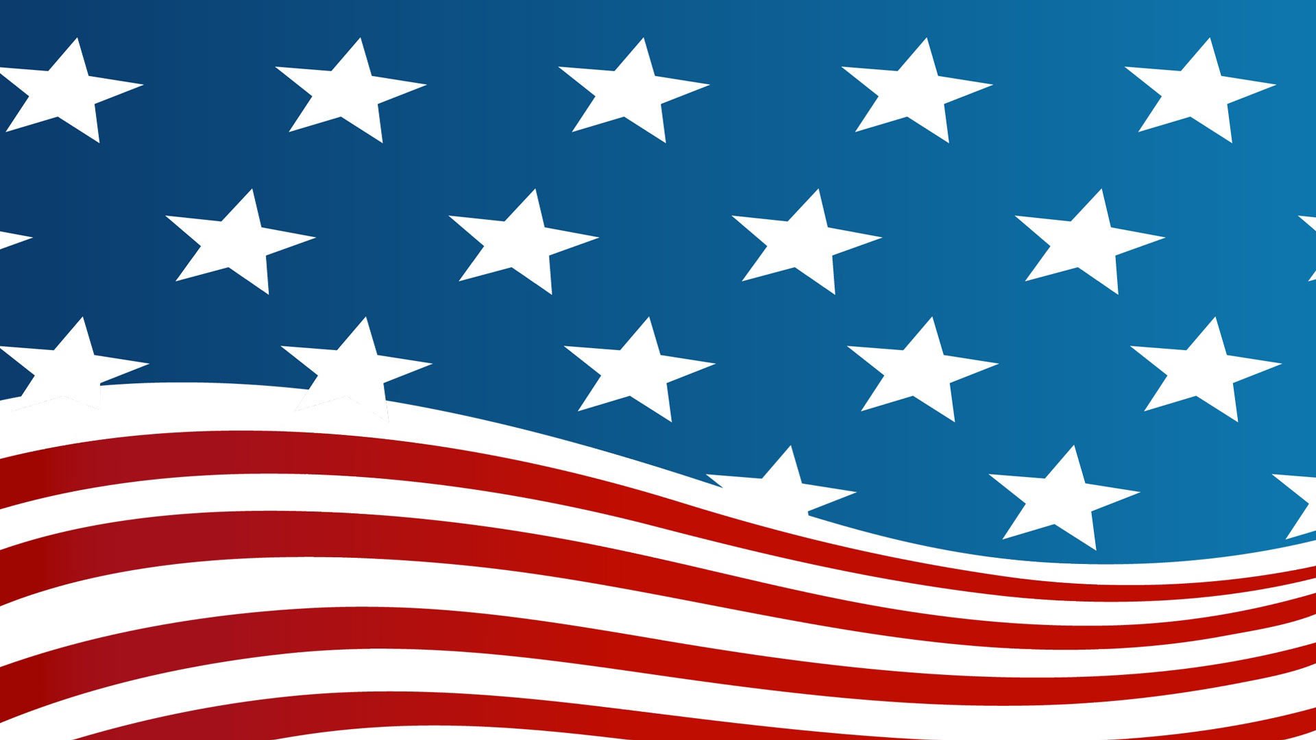 Несколько звезд на флаге Америки - обои на рабочий стол.