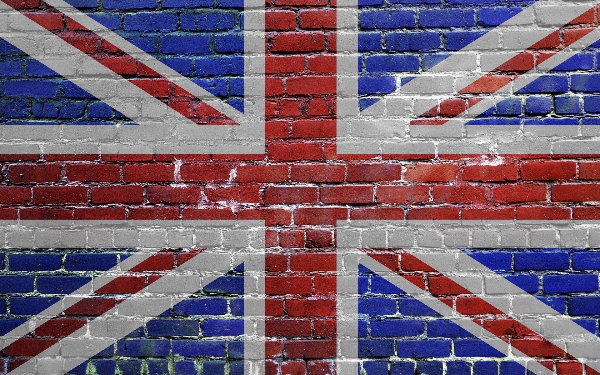 flag britain brick blue red white