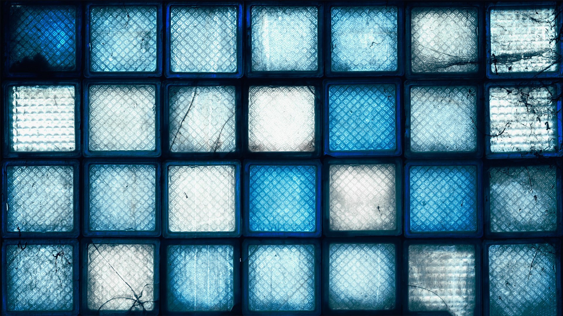 blue colors glass brick