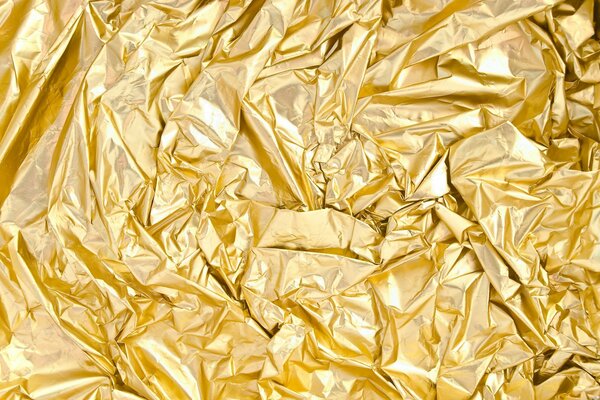 Gold Crumpled Metal Foil