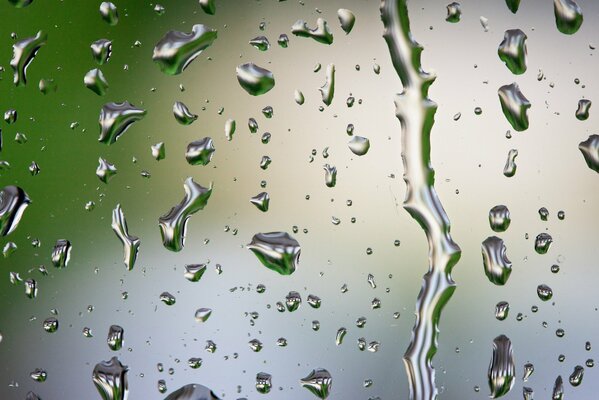 Glas Tropfen Regen Wasser