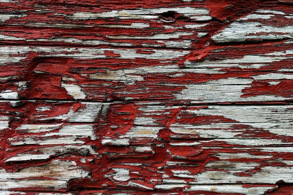 Wood texture painted with red paint