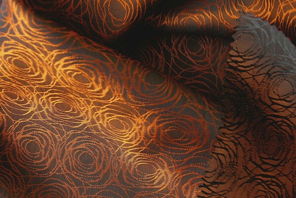 Beautiful gold patterns on the fabric