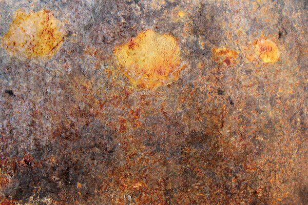 The texture of rust on iron